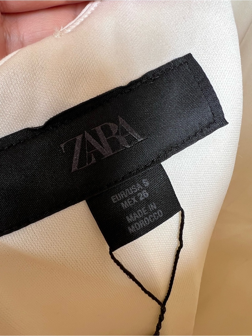 NWT Zara White Stretch Mini Dress Size S - Picture 4 of 5